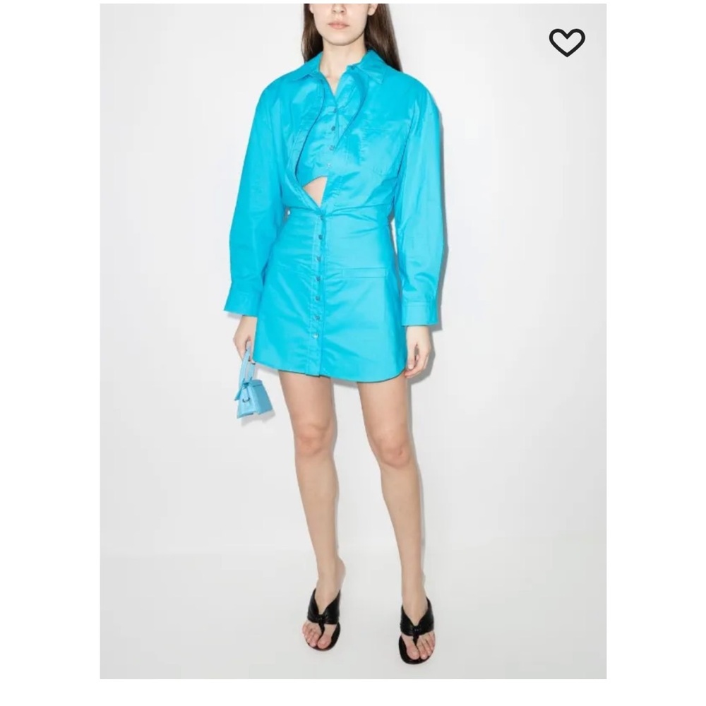 Jacquemus Baunhilha Layered Shirt Dress Sz 38 US Sz 4/6
